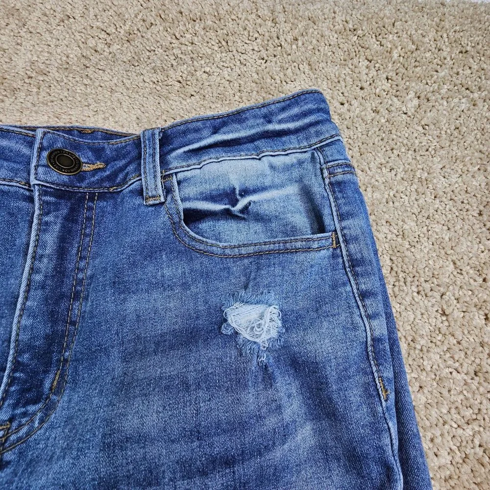 SO High Rise Distressed Jeggings Medium Wash Skinny Jeans Women’s 30x26